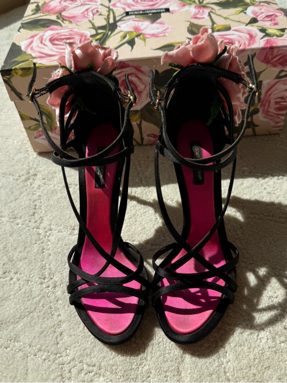 *RARE* Dolce & Gabbana Kiera Pink Rose Heel - Picture 3 of 12
